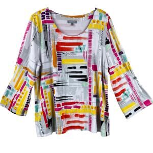 Habitat Art To Wear Tunic Size L Boho Artsy Colorful Resort